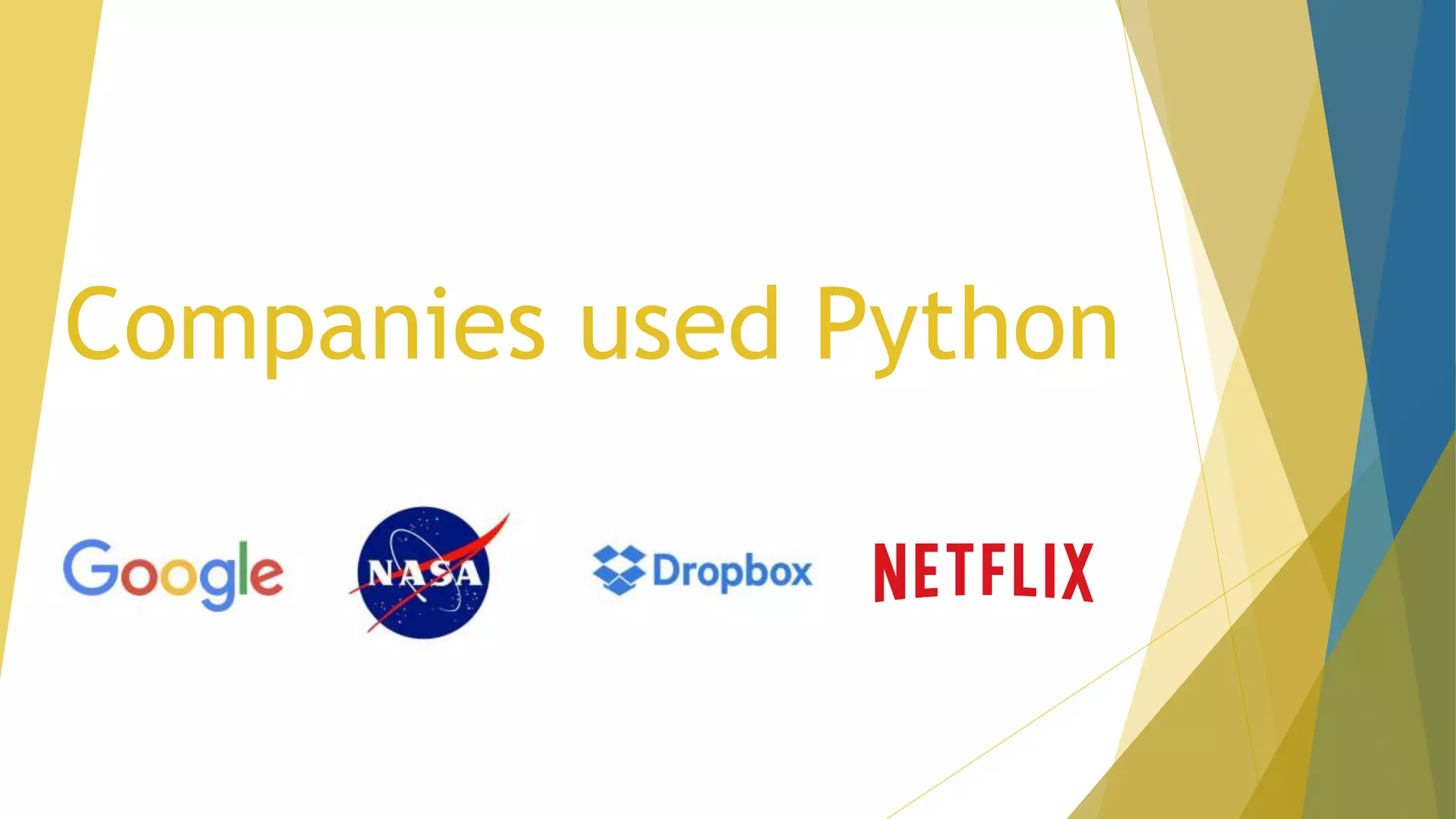 Companies used Python