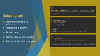 Python Programming language | PPT