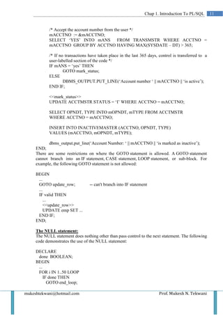 Pl sql-ch1 | PDF
