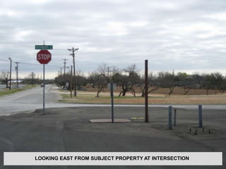 LOOKING EAST FROM SUBJECT PROPERTY AT INTERSECTION