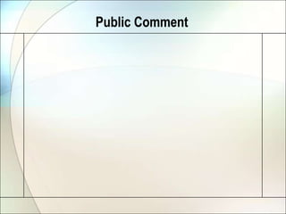 Public Comment