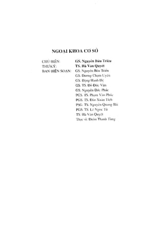 NGOẠI KHOA CƠ SỞ 