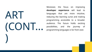 PL 1 Overview of Programming Languages. Learn about syntax, semantics ...