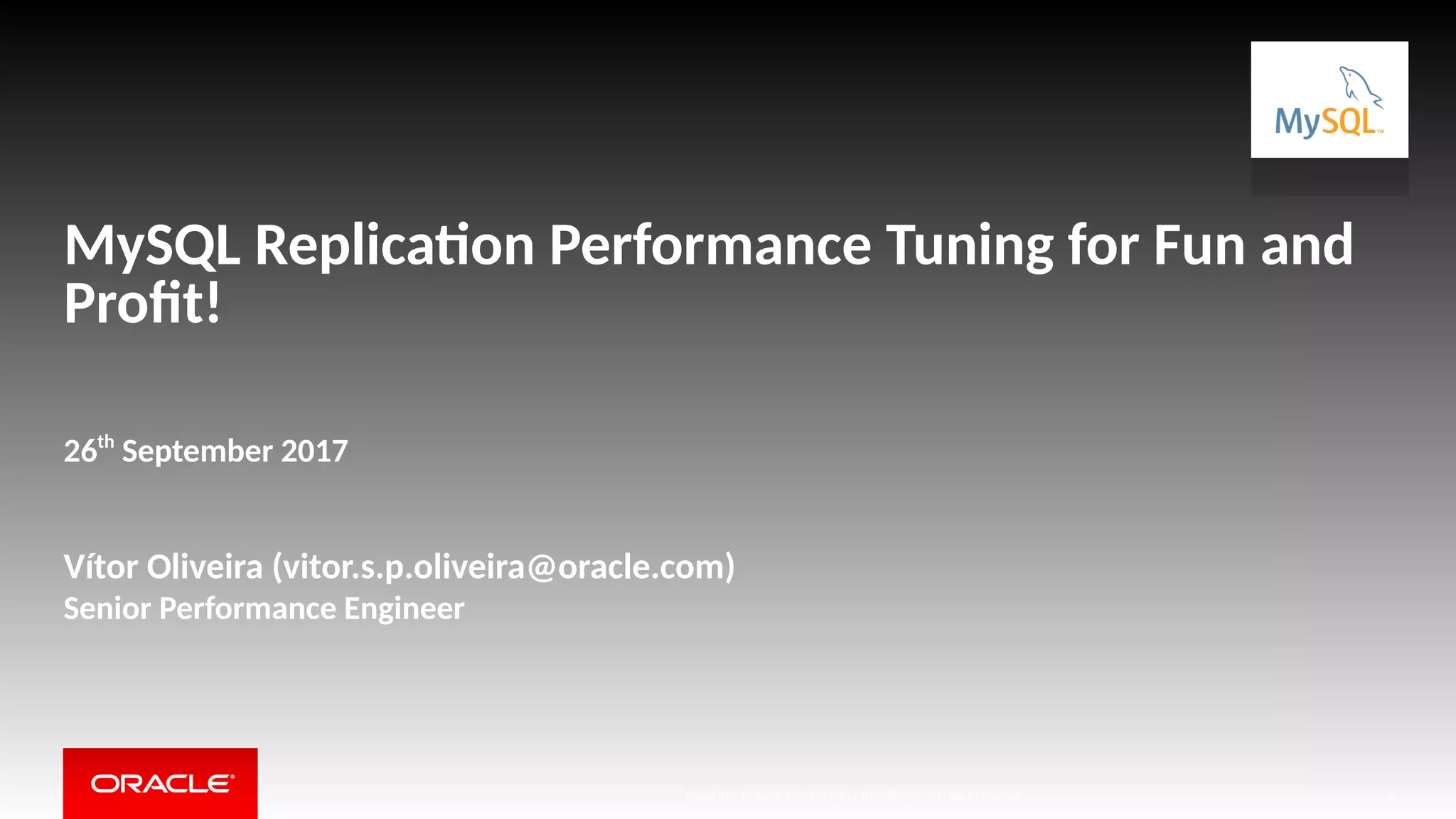 MySQL Replication Performance Tuning for Fun and Profit! | PPT