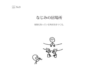 なじみの居場所
家族も知っている外出先をつくる。
No.9
 