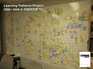 Learning Patterns Project
2008∼2009 @ 井庭研究室
 
