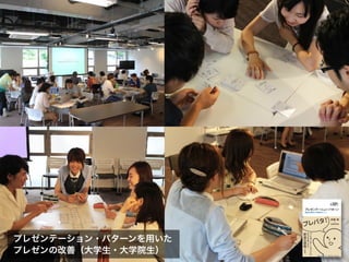 プレゼンテーション・パターンを用いた
プレゼンの改善（大学生・大学院生）
 