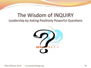 Appreciative Leadership at the Nexus of Appreciative Inquiry (Diana Whtiney)