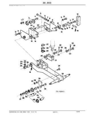 PLANTADEIRAS SLC-JOHN DEERE 710RF, 712 E 716 CQ30174 Nov98
SUPORTE DA RODA 712 E 716
30.003
 