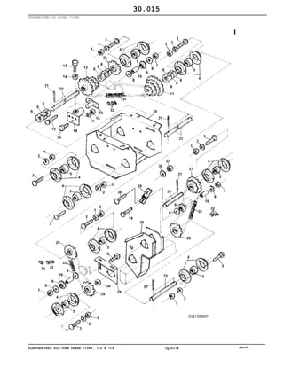 PLANTADEIRAS SLC-JOHN DEERE 710RF, 712 E 716 CQ30174 Nov98
TRANSMISSÃO DO ADUBO 710RF
30.015
 