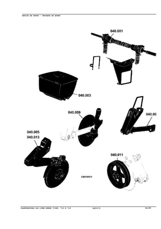 Nov98PLANTADEIRAS SLC-JOHN DEERE 710RF, 712 E 716 CQ30174
INDICE DE GRUPO - UNIDADE DE ADUBO
 