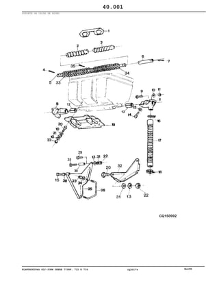 PLANTADEIRAS SLC-JOHN DEERE 710RF, 712 E 716 CQ30174 Nov98
SUPORTE DA CAIXA DE ADUBO
40.001
 