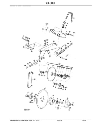 PLANTADEIRAS SLC-JOHN DEERE 710RF, 712 E 716 CQ30174 Nov98
SULCADOR DO ADUBO - DISCO DUPLO
40.005
 