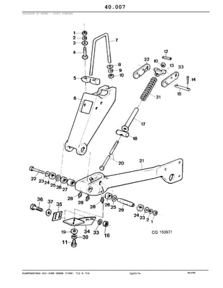 PLANTADEIRAS SLC-JOHN DEERE 710RF, 712 E 716 CQ30174 Nov98
SULCADOR DO ADUBO - DISCO SIMPLES
40.007
 