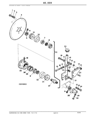 PLANTADEIRAS SLC-JOHN DEERE 710RF, 712 E 716 CQ30174 Nov98
SULCADOR DO ADUBO - DISCO SIMPLES
40.009
 