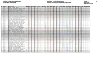 COLEGIO CLARETIANO-Claretiano 2014 
PLANILLA DE EVALUACION 
Asignatura: 11-Ciencias Económicas 
Profesor: 241-IZQUIERDO RO...
