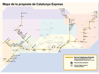 Mapa de la proposta de Catalunya Express 