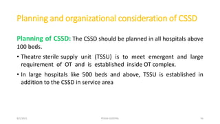 Planning & Organizing Hospital Units & Ancillary Services (CSSD ...