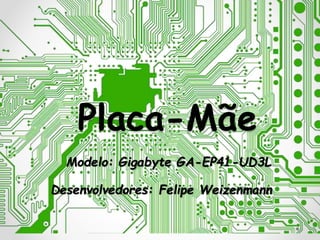 Placa-Mãe
Modelo: Gigabyte GA-EP41-UD3L
Desenvolvedores: Felipe Weizenmann
 