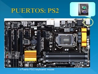 1 x Puerto PS/2 keyboard/ mouse
 