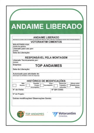 PLACA DE LIBERAÇÃO DE ANDAIME COM CHECK LIST.pdf