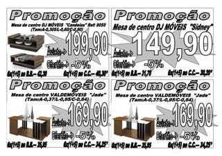 Placa de preço 4 em 1 imaza   mesas de centro