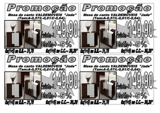 Placa de preço 4 em 1 imaza   mesas de centro