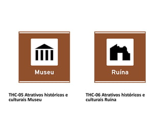 THC-05 Atrativos históricos e
culturais Museu
THC-06 Atrativos históricos e
culturais Ruína
 