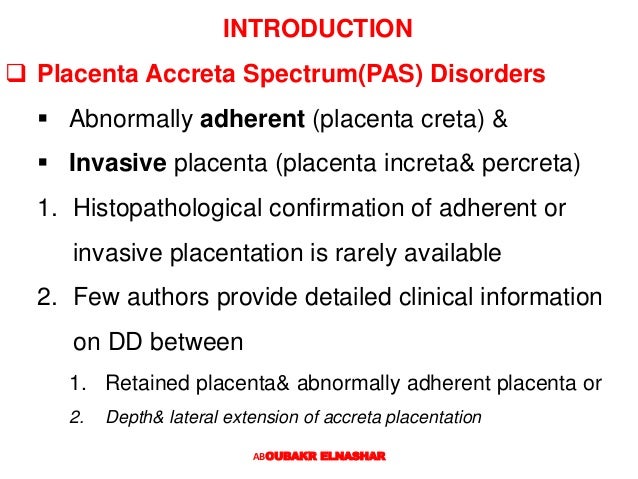 Figo Guidelines On Placenta Accreta Spectrum Disorders Conservativ