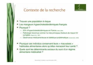 La place de la santé dans le processus de décision alimentaire - Tristan Fournier, Lauréat Prix  de Recherche Louis Bonduelle 2007
