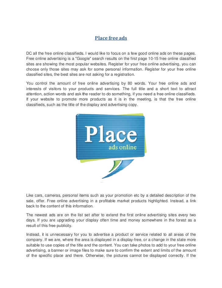 Place Free Ads