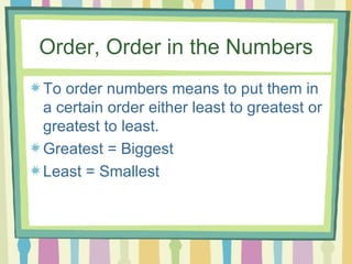 Place Order Math Place Value | PPT