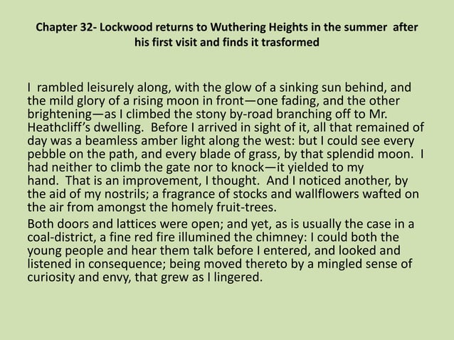 Place And Setting In Wuthering Heights