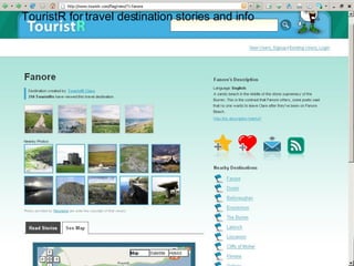 TouristR for travel destination stories and info 