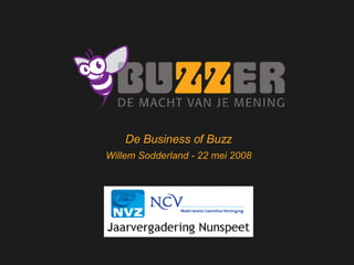 Welkom bij Buzzer De Business of Buzz Willem Sodderland - 22 mei 2008 