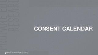 CONSENT CALENDAR
 