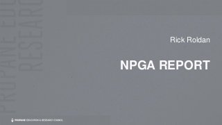 NPGA REPORT
Rick Roldan
 