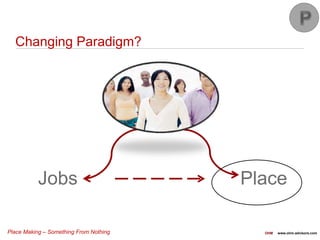 Place Making – Something From Nothing OHM www.ohm-advisors.com
Changing Paradigm?
Jobs Place
 