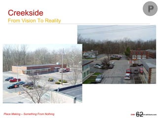 Place Making – Something From Nothing OHM www.ohm-advisors.com
62
Creekside
From Vision To Reality
 