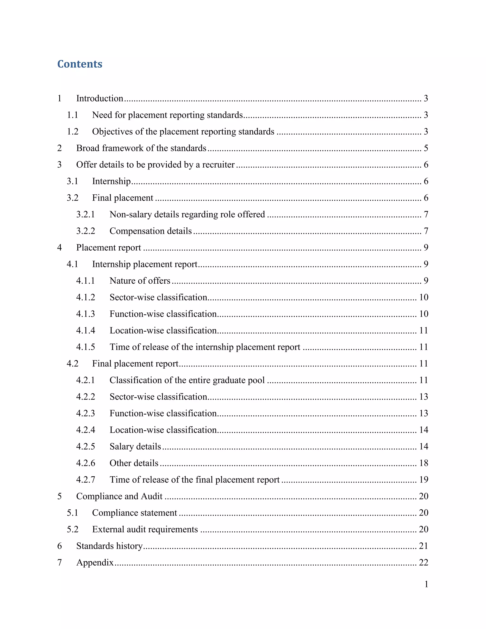 Indian Placement Reporting Standards Version2.0 | PDF | Resume Writing ...
