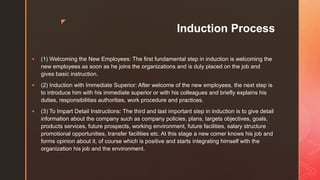 Placement and induction | PPTX