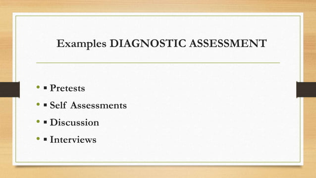 Placement & diagnostic assessment | PPTX
