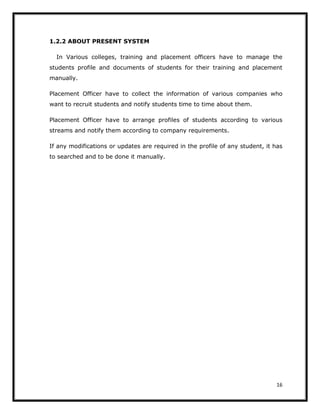 Placement management system | PDF