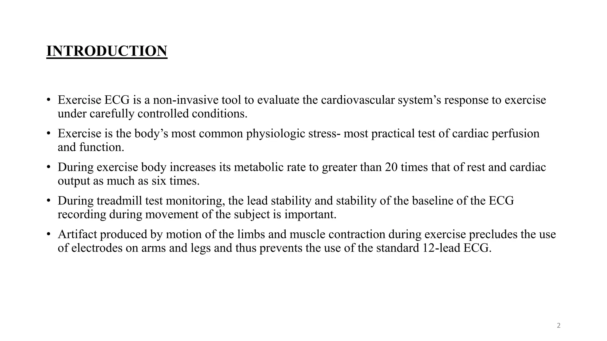 Placement of ecg leads during exercise cardio ppt ppt