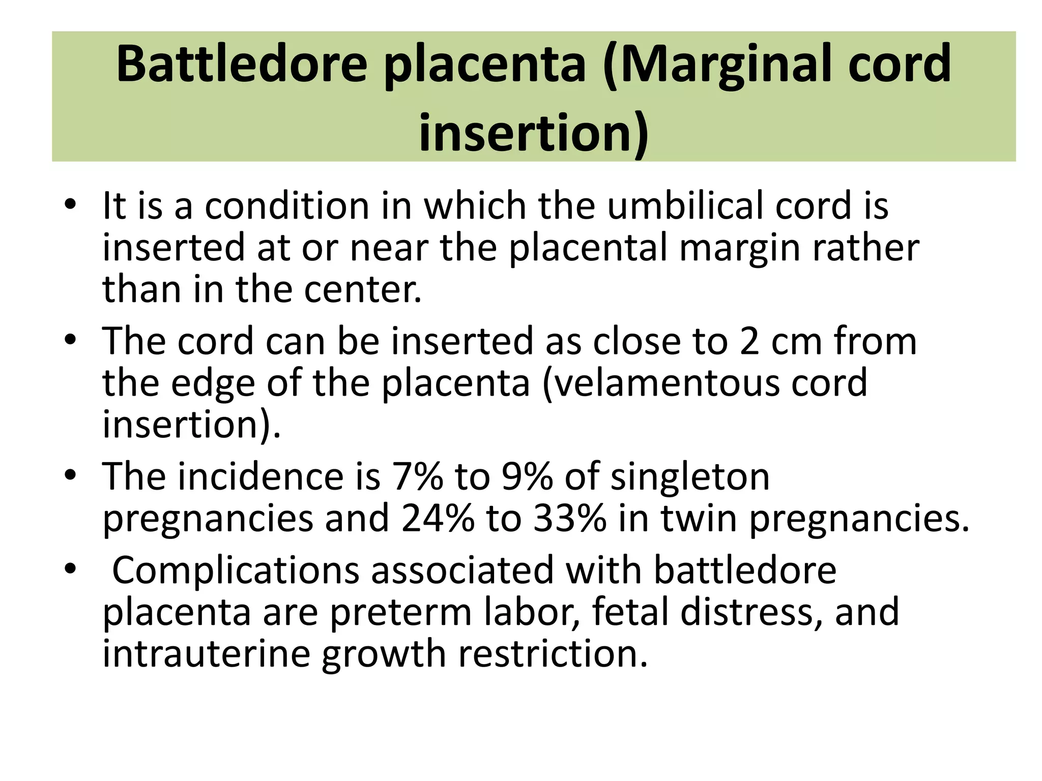 Placenta Abnormalities Pptx Placenta Abnormalities Pptx