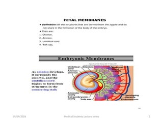 Comprehensive Medical Lecture Series on Placenta and Fetal Membranes | PPTX