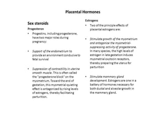 Placental hormones