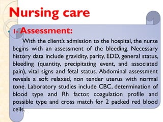  4- Implementation:
If conservative management is used, nursing
care focuses on accurate assessments and
appropriate refe...