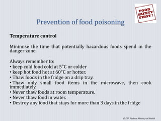 potentially hazardous foods should always be