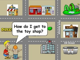 Park
Avenue
OK Street
How do I get to
the toy shop?
 